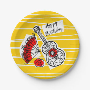 Spanish Souvenirs Birthday paper plate