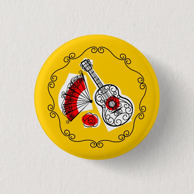 Spanish Souvenirs Border button round (Front)