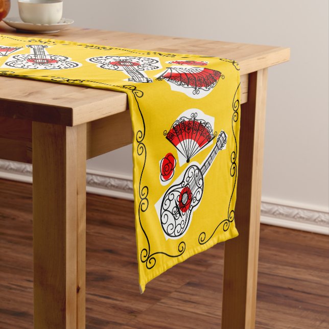 Spanish Souvenirs Border table runner 16 X 108 (In Situ)