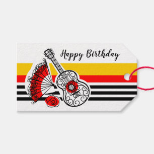 Spanish Souvenirs Classic Birthday horizontal Gift Tags