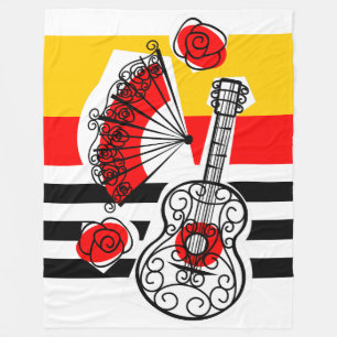 Spanish Souvenirs Classic Stripe fleece large Blanket