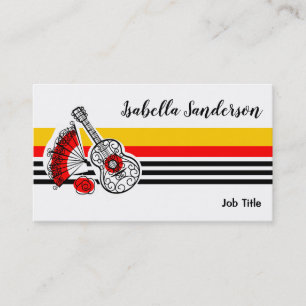 Spanish Souvenirs Classic Stripe Name Title Business Card