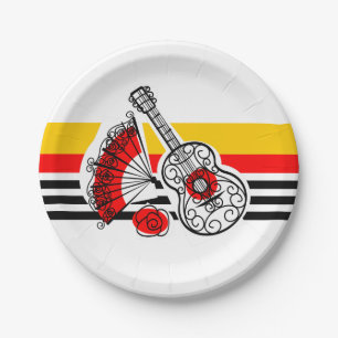 Spanish Souvenirs Classic Stripe paper plate