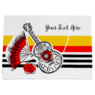 Spanish Souvenirs Classic Stripe Text large Gift Bag