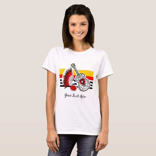 Spanish Souvenirs Classic Stripe Text t-shirt (Front Full)