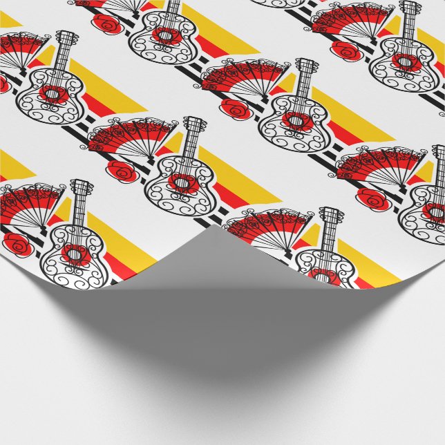Spanish Souvenirs Classic Stripe wrapping paper (Corner)