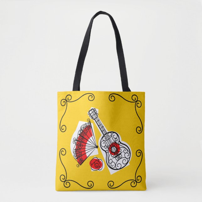 Spanish Souvenirs corners all over tote Bag (Front)