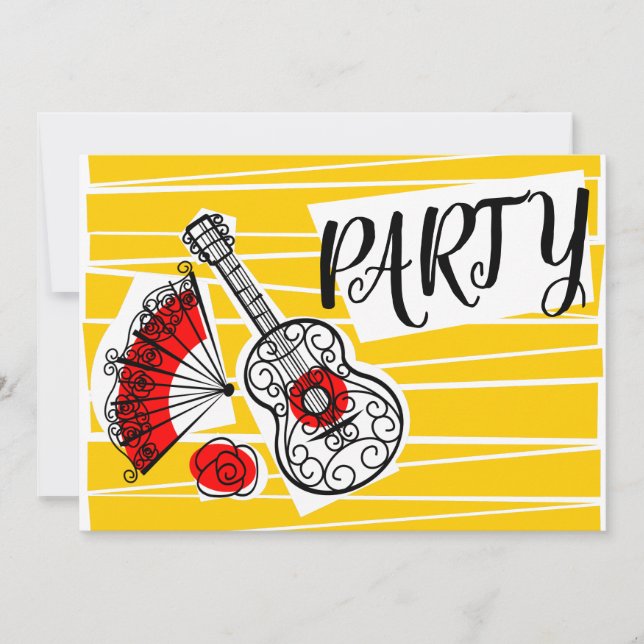 Spanish Souvenirs Group Party invitation (Front)