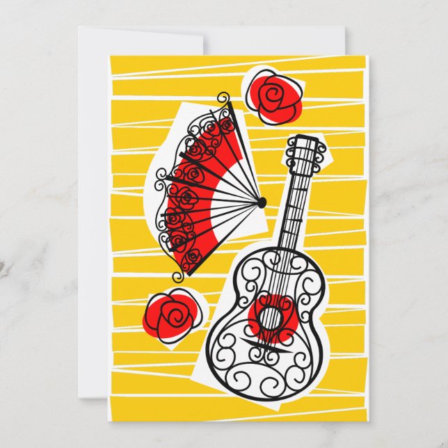 Spanish Souvenirs Group vertical Invitation (Front)