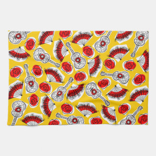 Spanish Souvenirs Multi kitchen towel horizontal