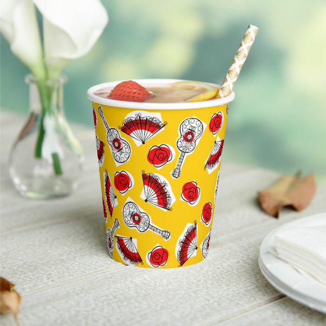 Spanish Souvenirs Multi Paper Cups (Insitu)