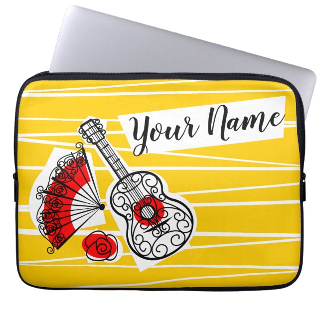 Spanish Souvenirs Name laptop sleeve (Front)