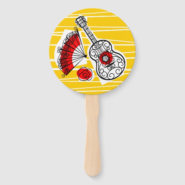 Spanish Souvenirs Text round fan (Front)