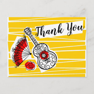 Spanish Souvenirs Thank You landscape Postcard