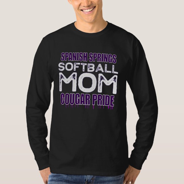Spanish Springs Softball Mom  Cougar Pride T-Shirt (Front)