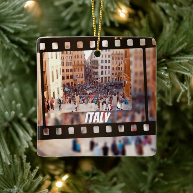 Spanish Steps Rome, Italy  Ceramic Ornament (Tree)