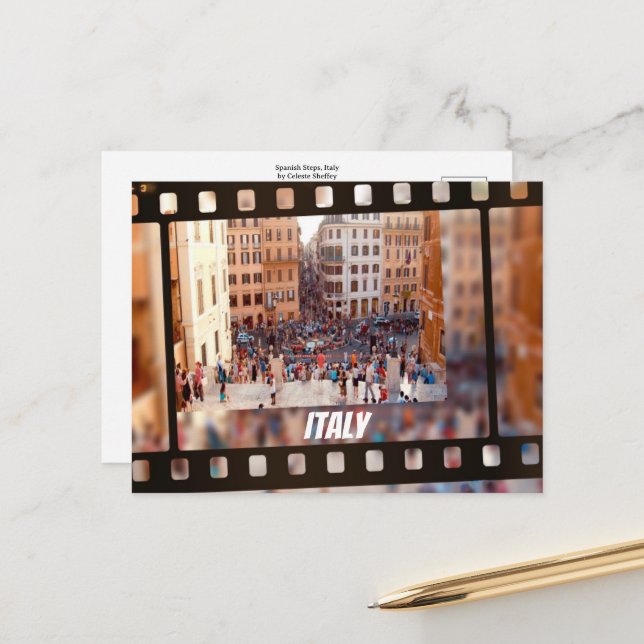 Spanish Steps Rome, Italy  Postcard (Front/Back In Situ)