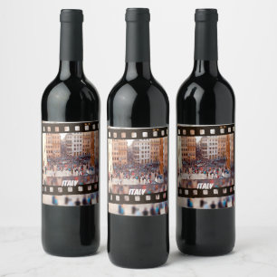 Spanish Steps Rome, Italy Wine Label