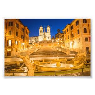 Spanish Steps, Trinità dei Monti church Rome Ital Photo Print