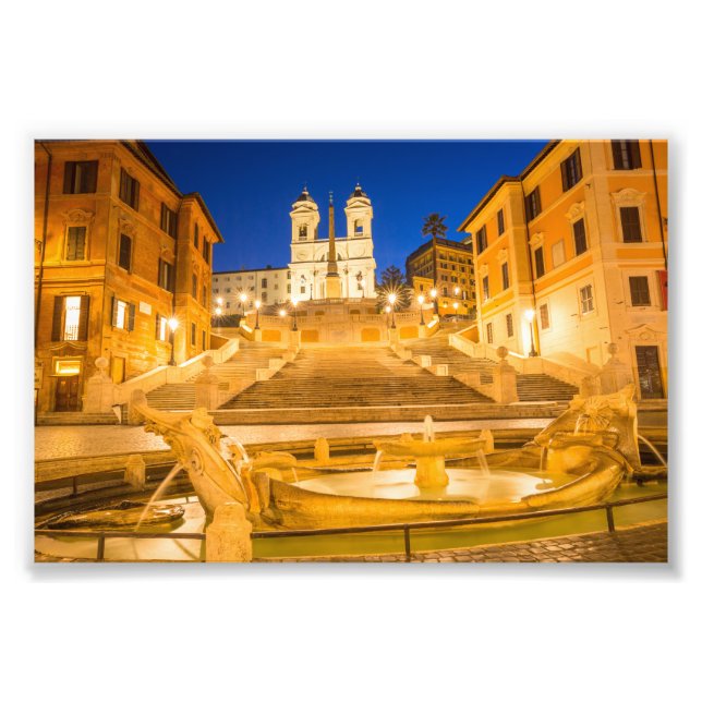 Spanish Steps, Trinità dei Monti church Rome Italy Photo Print (Front)