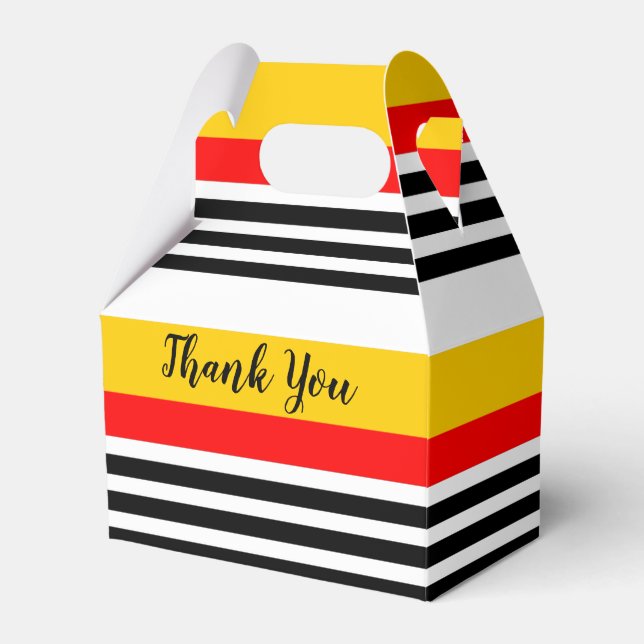 Spanish Stripe Classic Thank You favour box (Front Side)
