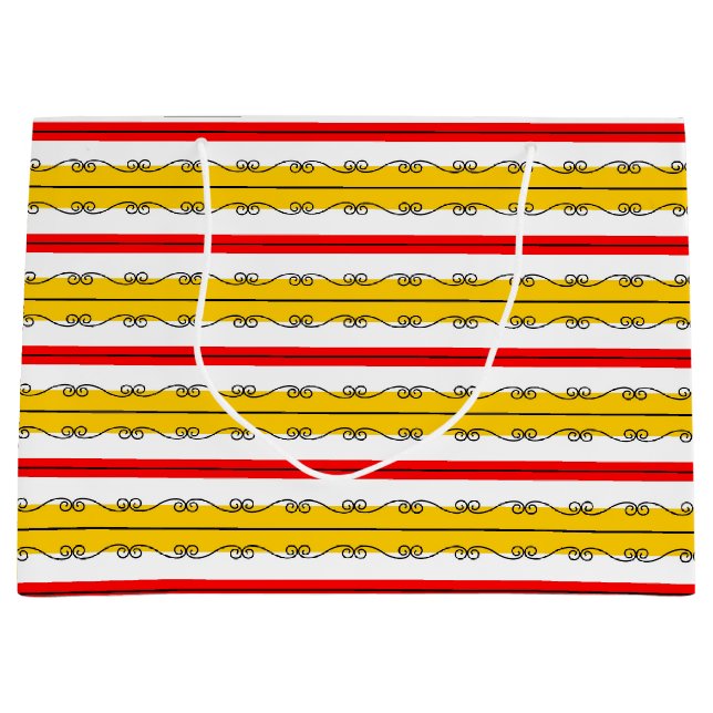 Spanish Stripe large Gift Bag (Front)