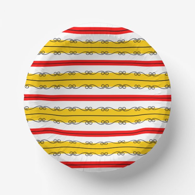 Spanish Stripe paper Plate (Front)