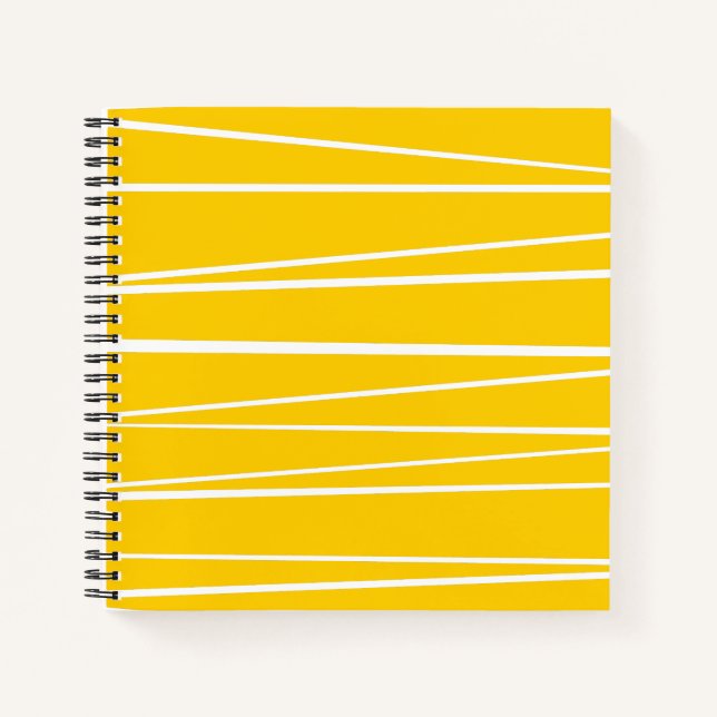 Spanish Stripe Yellow notebook square (Front)