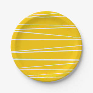 Spanish Stripe Yellow paper plate