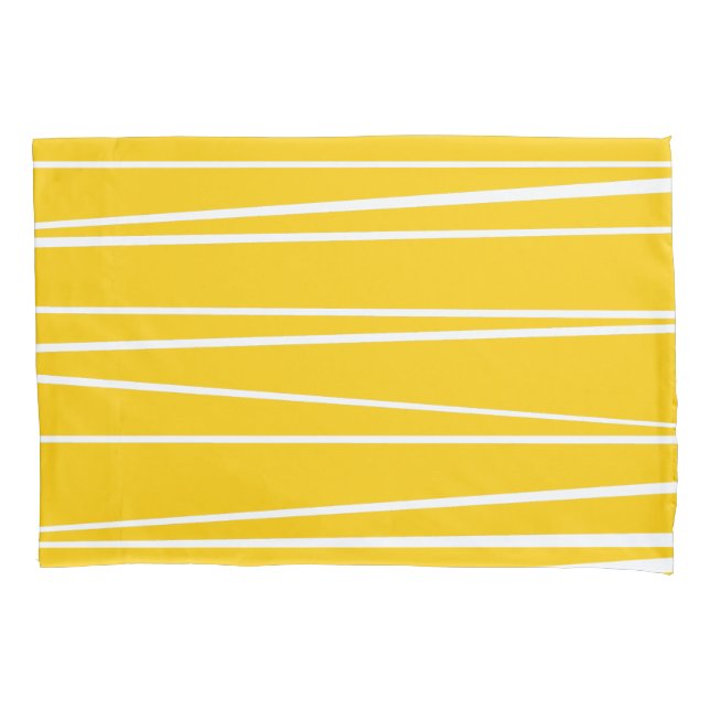 Spanish Stripe Yellow pillowcase single (Front)