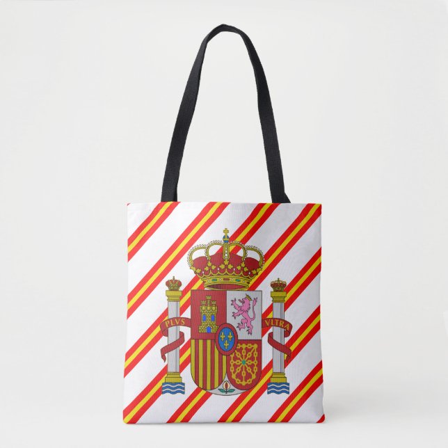 Spanish stripes flag tote bag (Front)