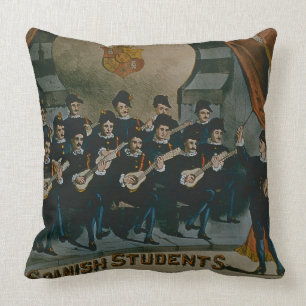 'Spanish Students, University of Madrid' (colour l Cushion
