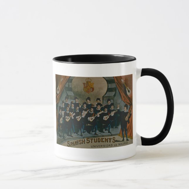 'Spanish Students, University of Madrid' (colour l Mug (Right)