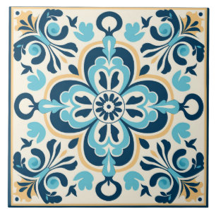 Spanish style cute pattern tile