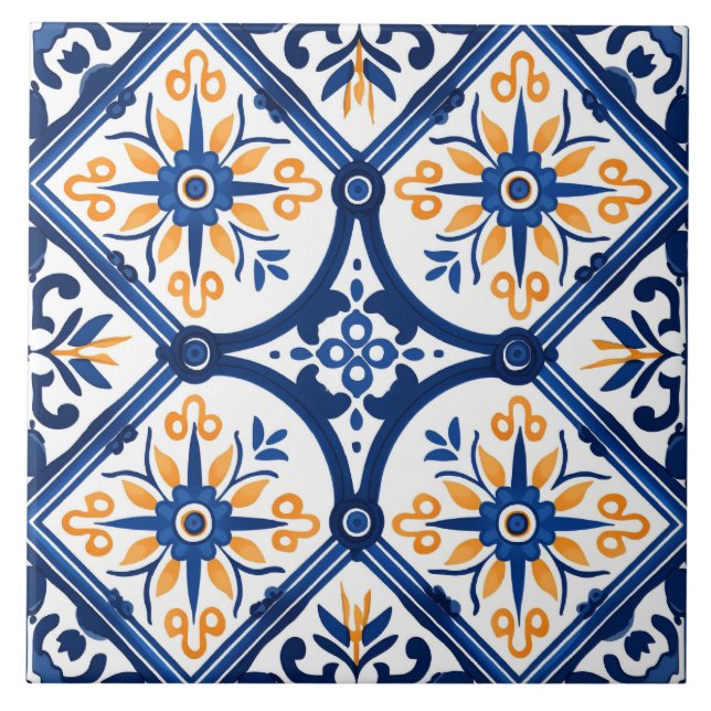Spanish style cute pattern  tile (Front)