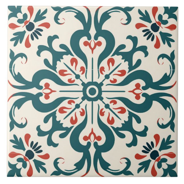 Spanish style cute pattern  tile (Front)