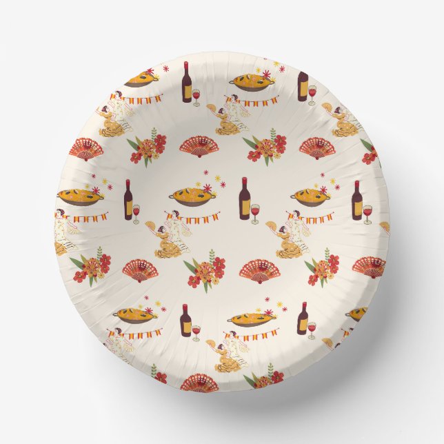 Spanish Style Fiesta Paper Plate (Front)