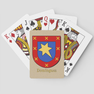 Spanish Surname Dominguez Historical Shield Playing Cards