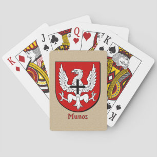 Spanish Surname Munoz Historical Shield Playing Cards