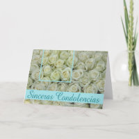 spanish Sympathy card, sinceras condolencias