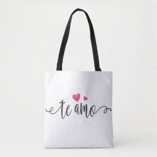 Spanish Te Amo I Love You Valentine   Tote Bag