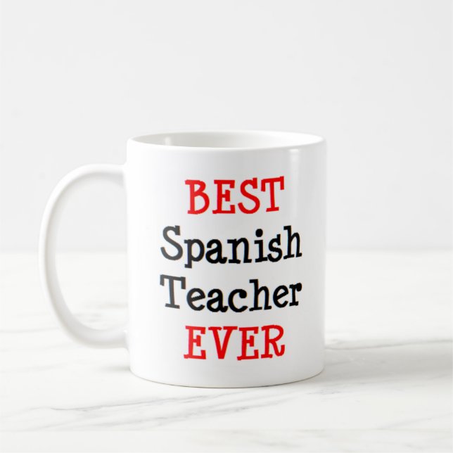 spanish teacher, best coffee mug (Left)