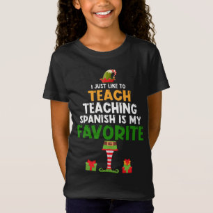 Spanish Teacher Christmas Pajama For Teacher T-Shirt
