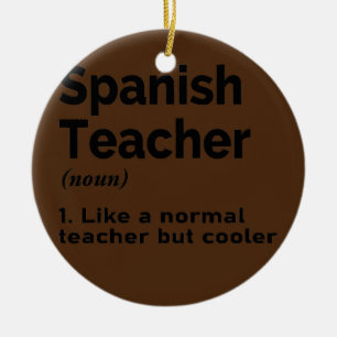 Spanish Teacher Definition Teaching Educator Ceramic Tree Decoration