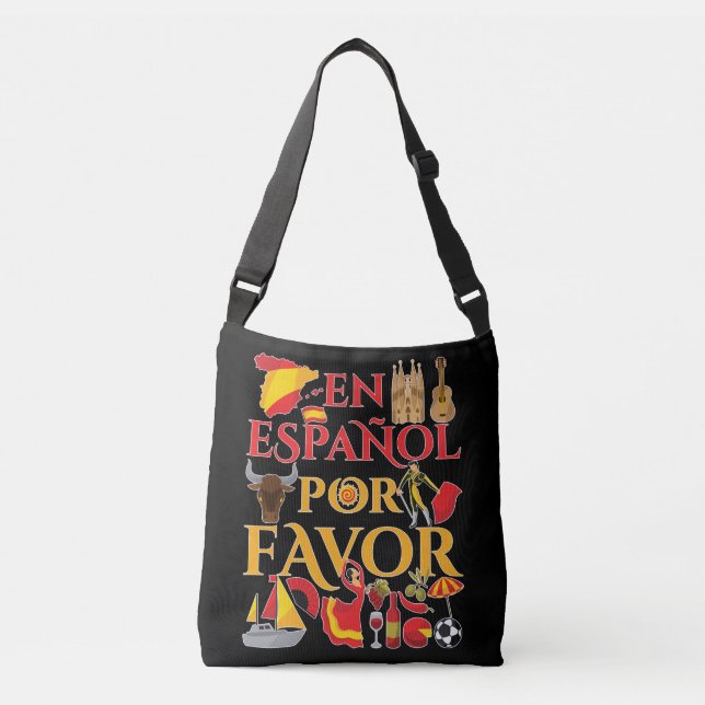 Spanish Teacher En Espanol Por Favour  Crossbody Bag (Front)