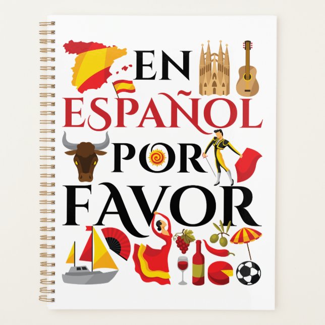 Spanish Teacher En Espanol Por Favour Planner (Front)