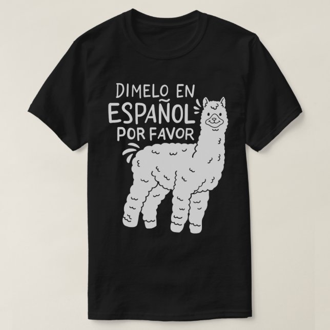 Spanish Teacher Llama T-Shirt (Design Front)