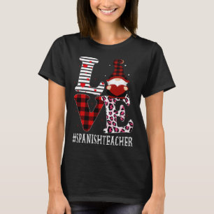 Spanish Teacher Love Women Leopard Appreciation Va T-Shirt