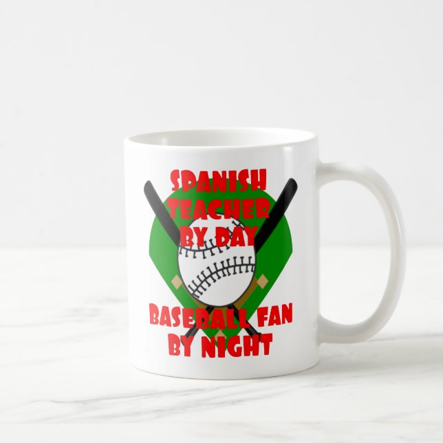 Spanish Teacher Loves Baseball Coffee Mug (Right)
