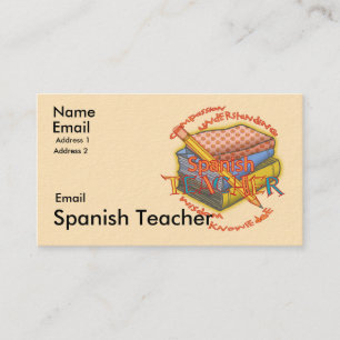 Spanish Teacher Motto Business Card
